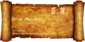 Bruk Marcell névjegykártya